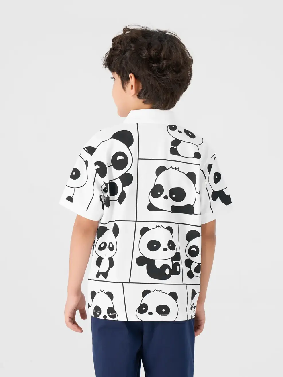 Áo Polo Trẻ Em In Tràn - Trắng - 2-3