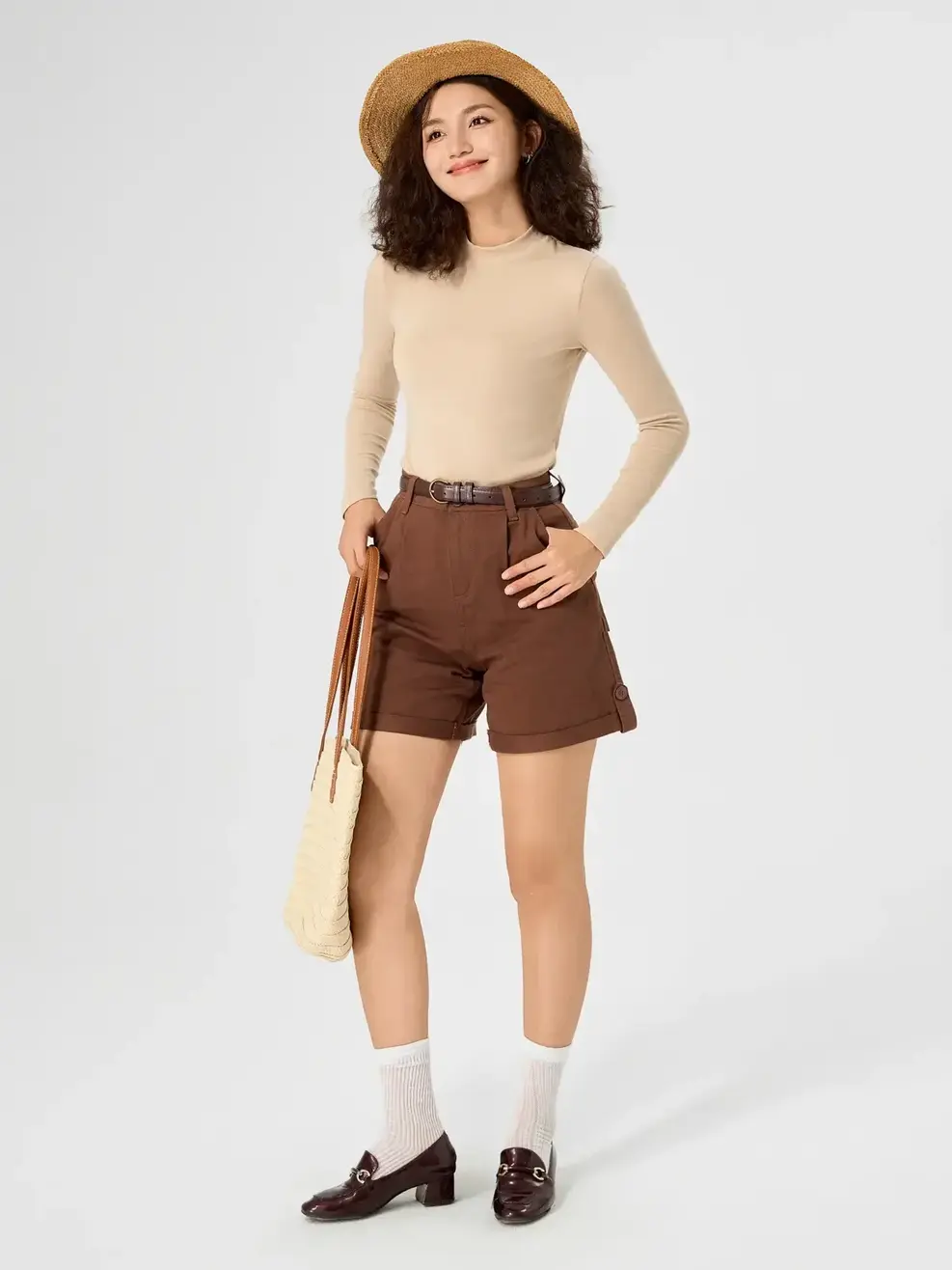 Áo Body Giữ Nhiệt Nữ Cổ 3cm(atn7007) - Be 034 - S