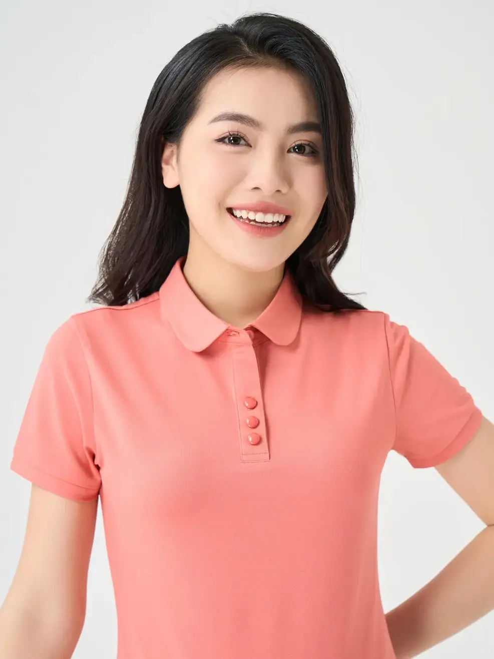 Áo Polo Nữ Cổ Sen - Gạch - S