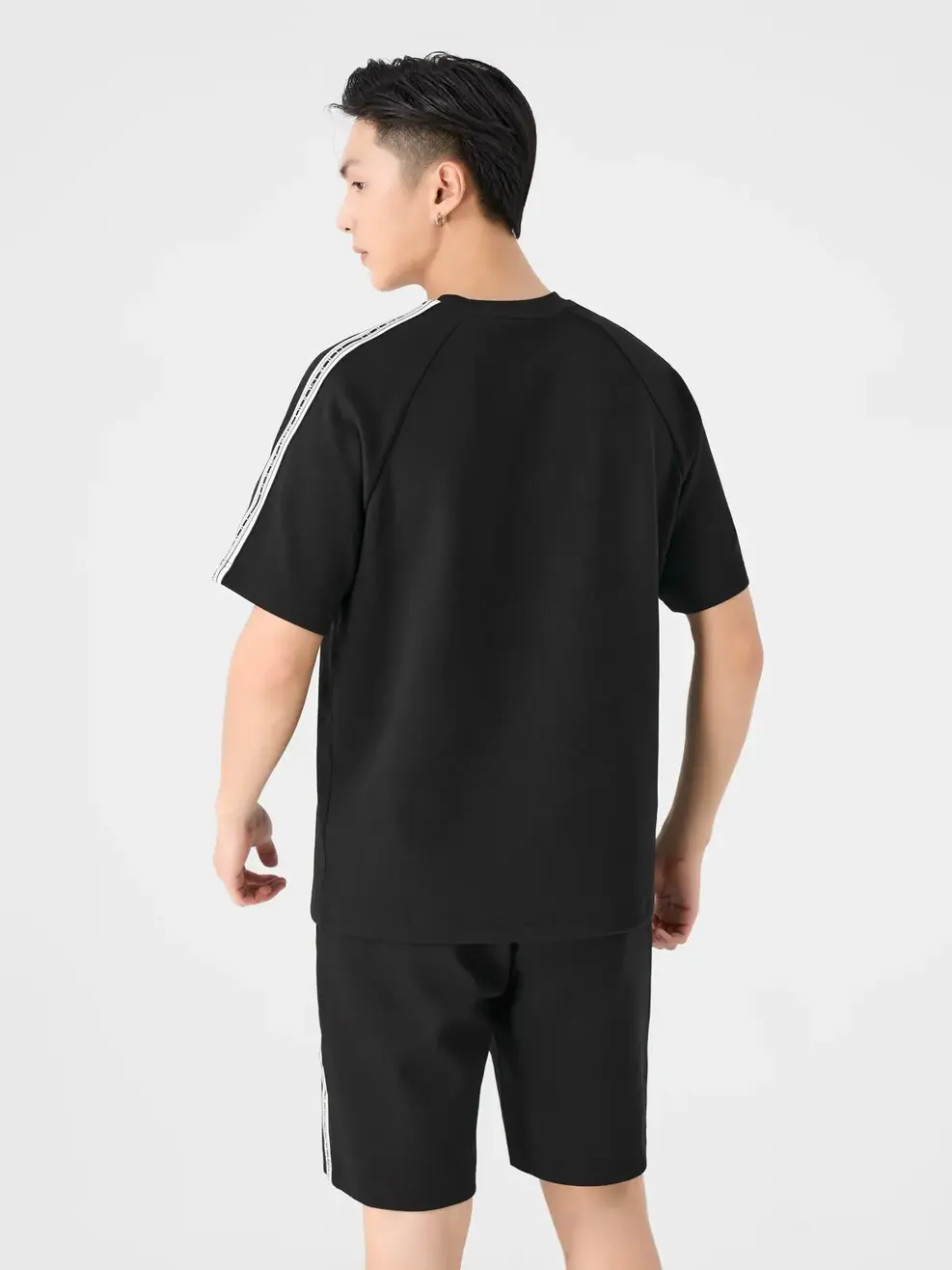 Đồ Bộ Nam Phối Dây Dệt - Đen - M