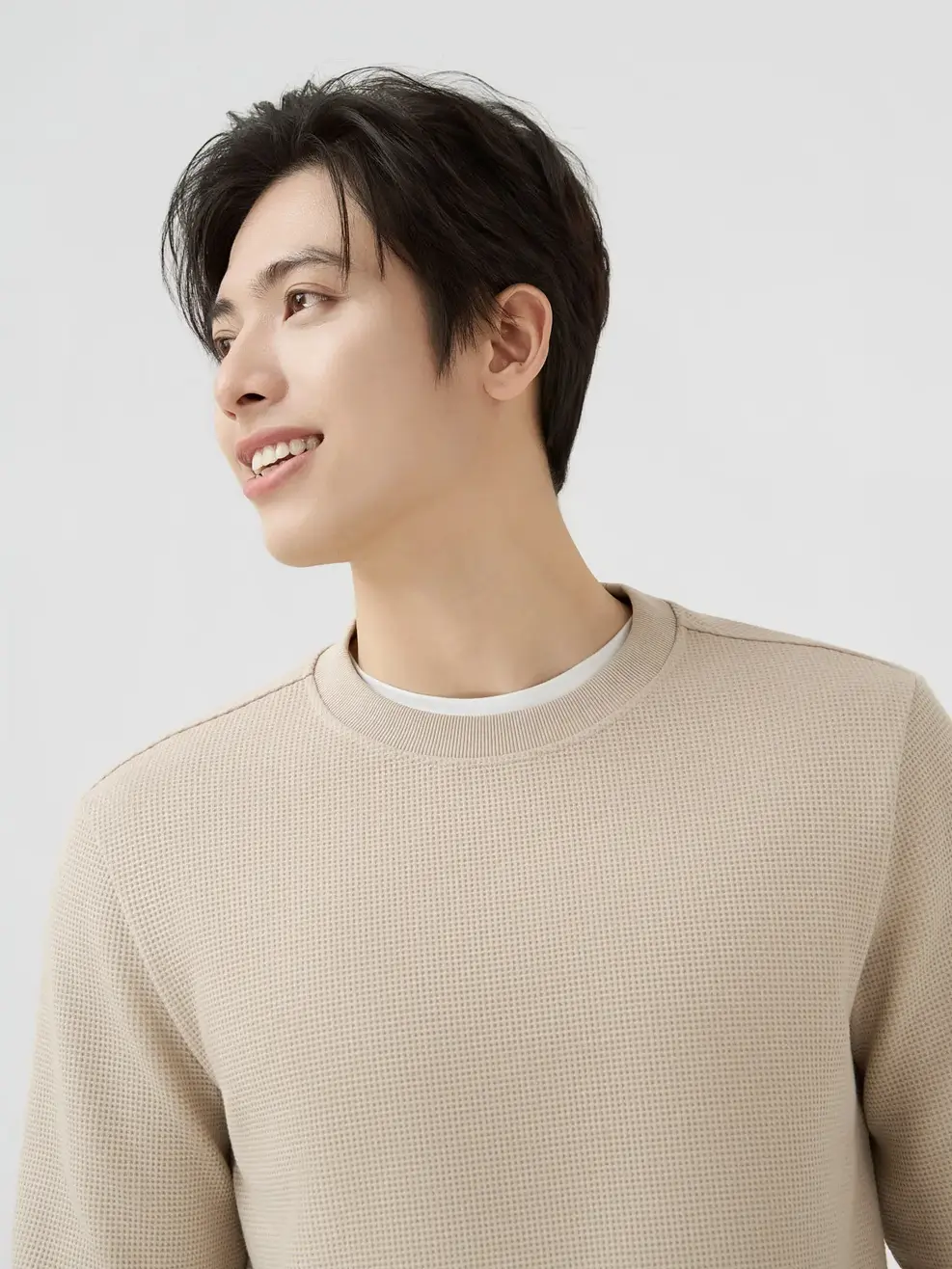 Áo Nỉ Nam Vải Hiệu Ứng - Be 125 - M