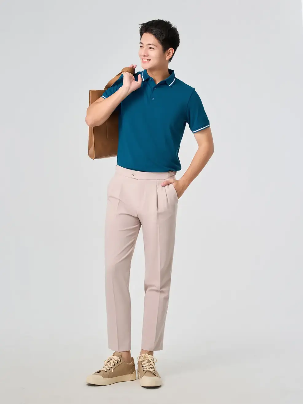 Áo Polo Ponte Roma Cool Dáng Suông - cổ vịt 043 - M