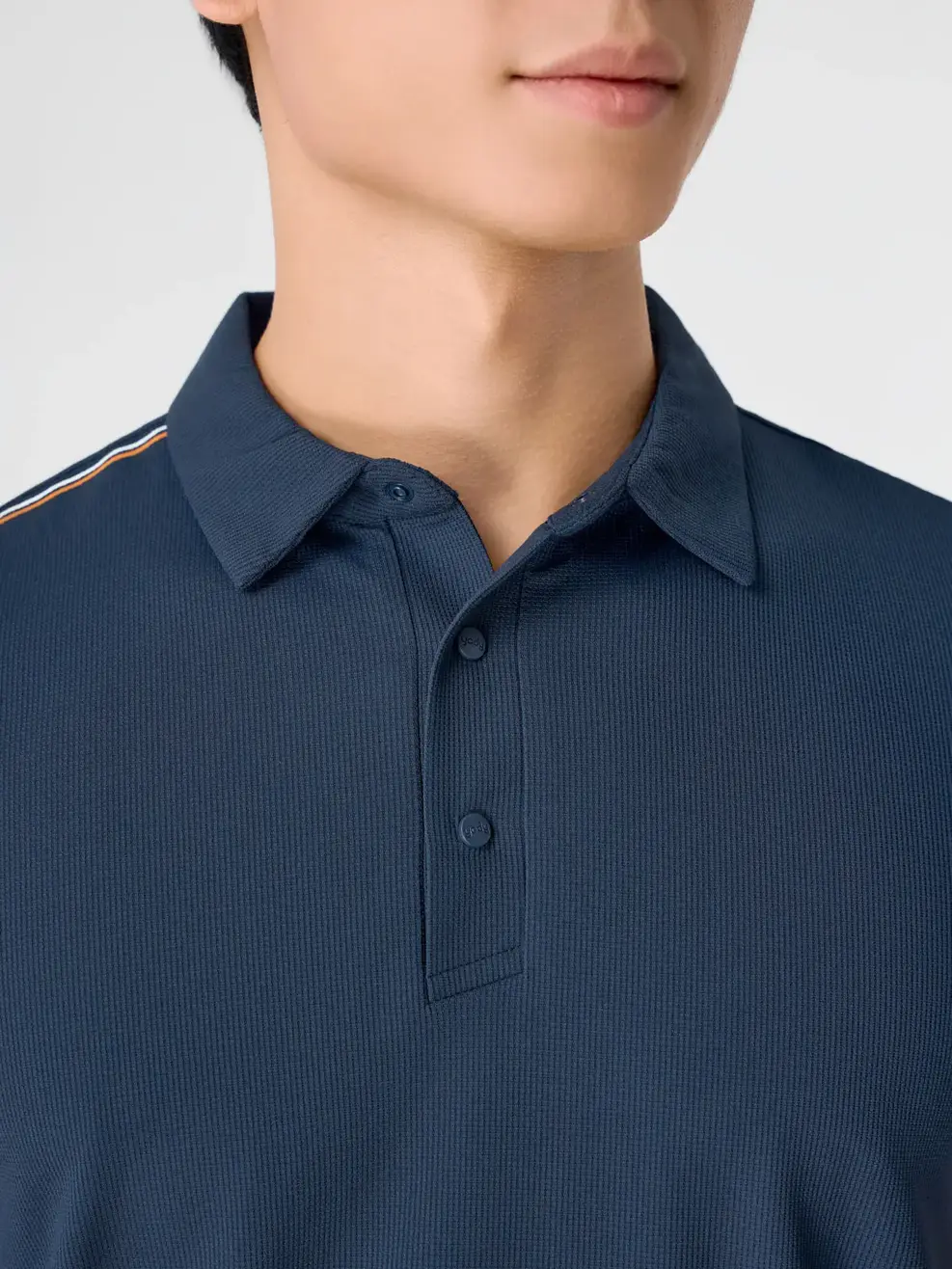 Áo Polo Thể Thao Waffle In Vai - Navy 005 - S