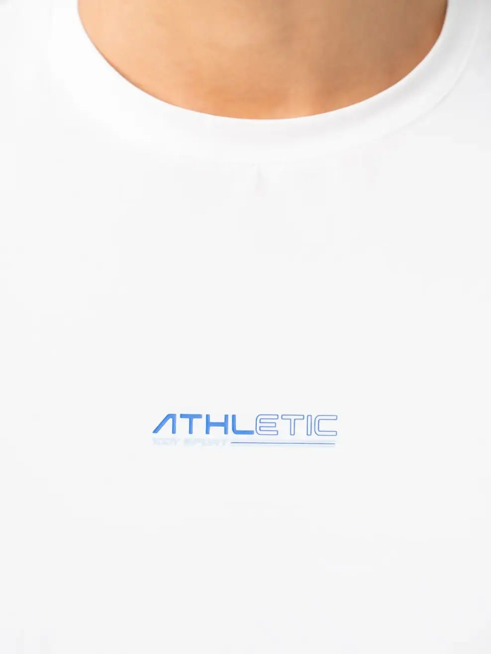 T-shirt Thể Thao Nam In Ngực Athletic - Trắng - L