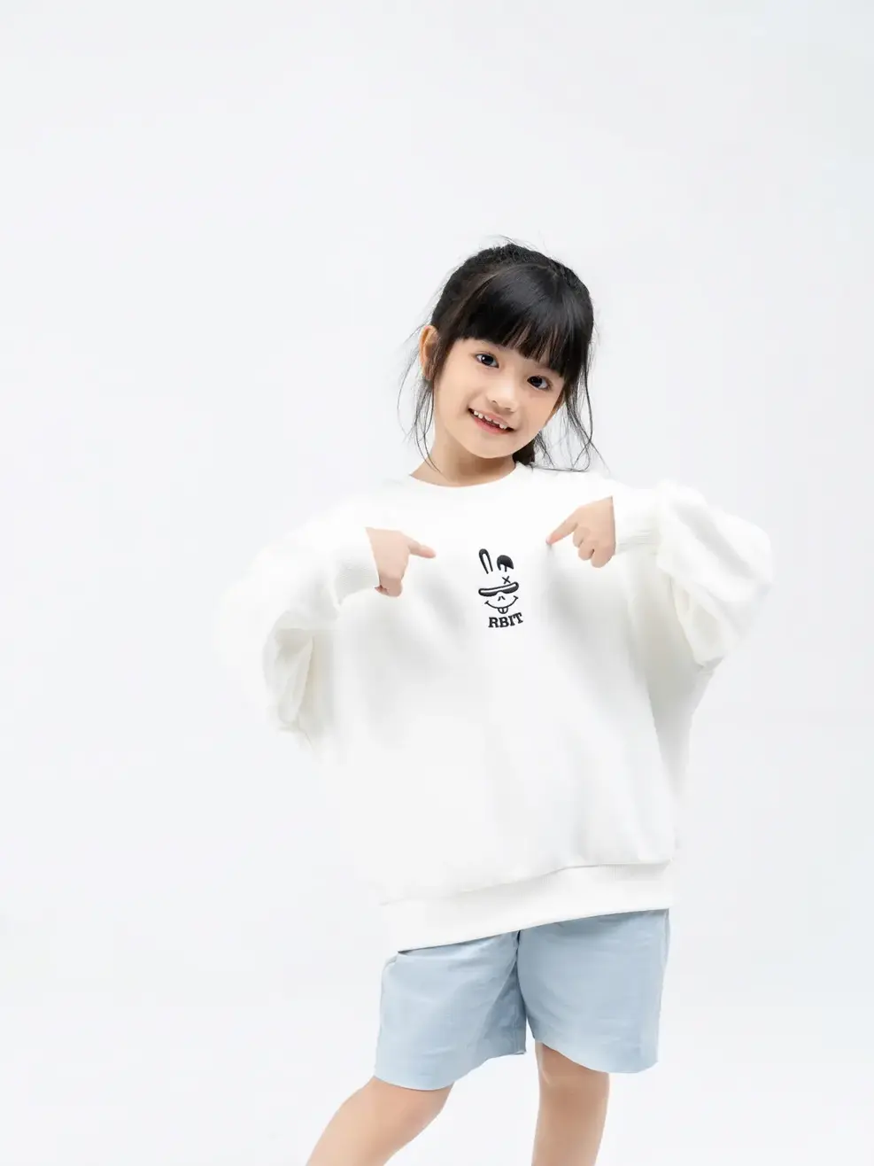 Áo gia đình thêu thỏ - Trắng - 2