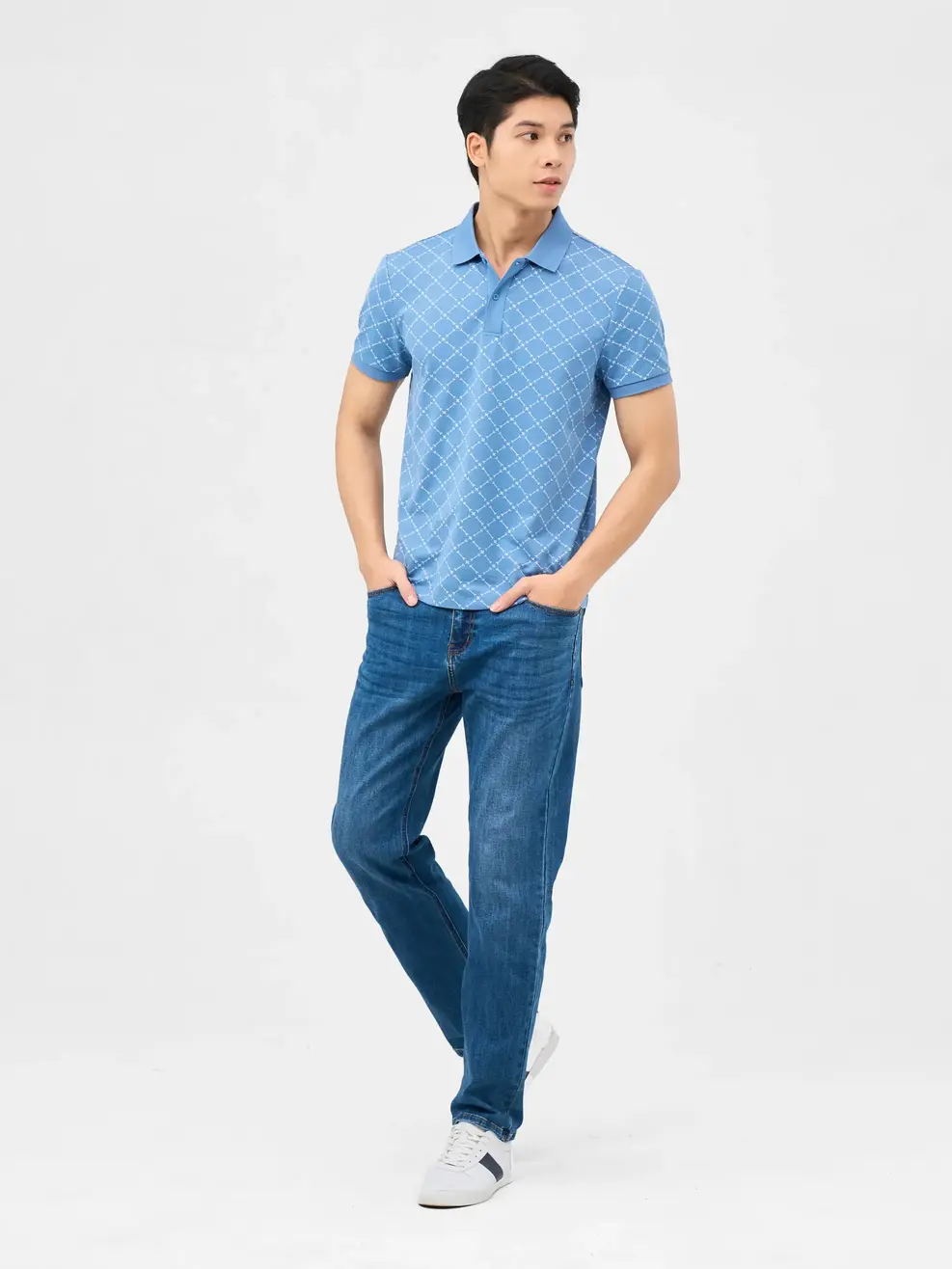 Quần jean nam slim coolmax 4 mùa - Xanh - 33