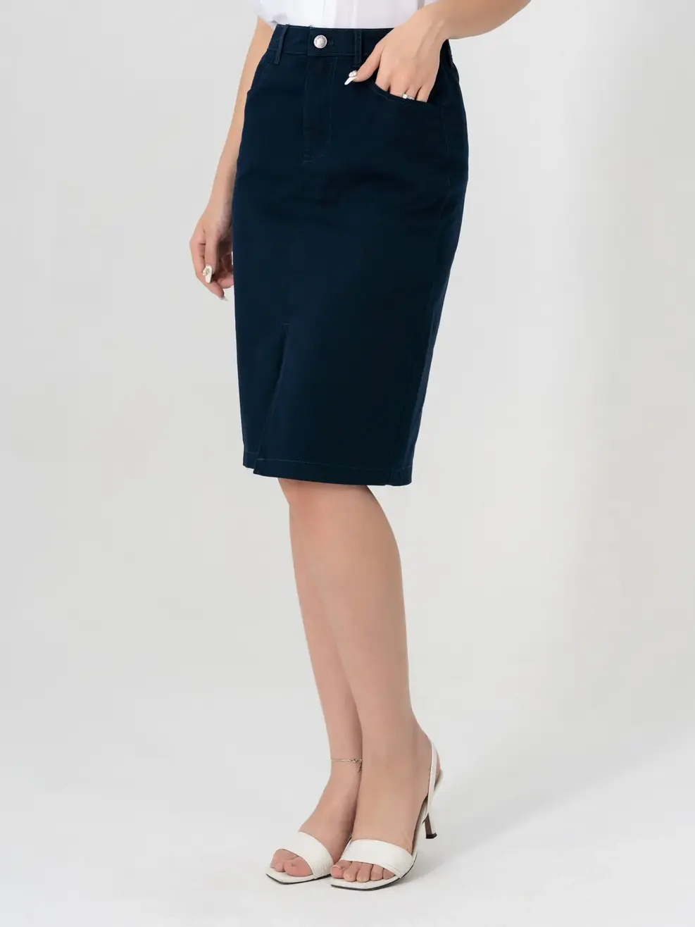 Chân ôm dài khaki xẻ - Tím than - 28