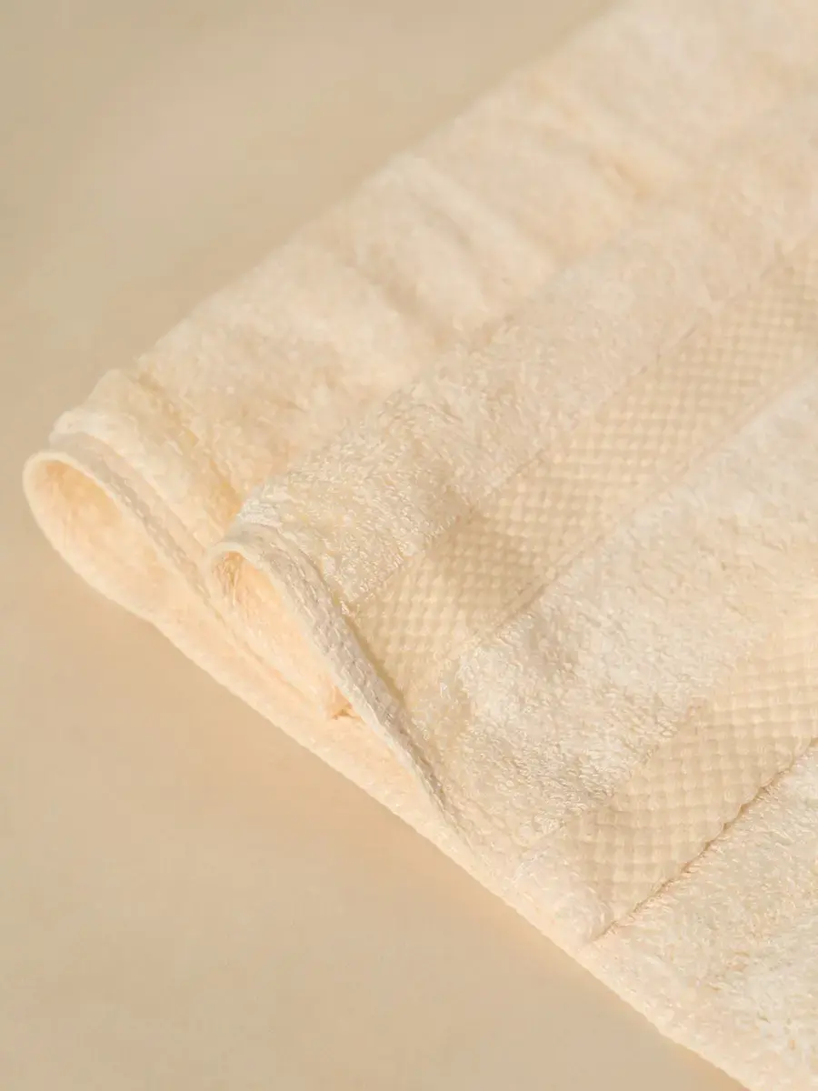 Khăn mặt sợi sồi mềm mịn combo 2 - KEM-GHI