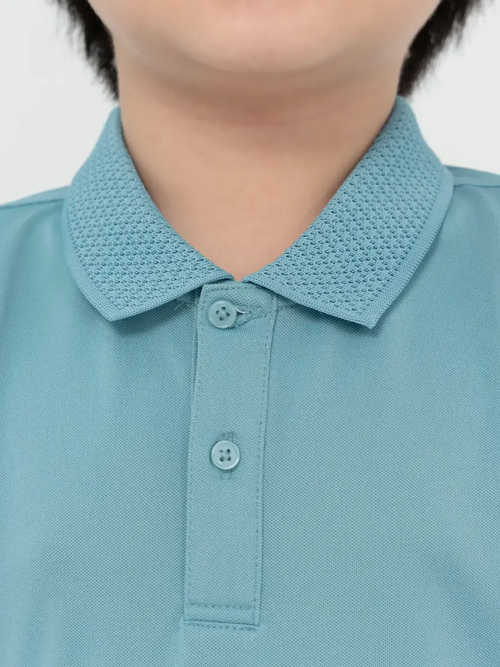 Polo kid coolmax bo dệt nổi - Xanh ngọc - 6