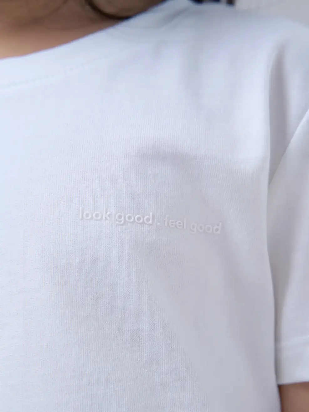 Áo thun kid nhỏ in look good feel good - Trắng - 2