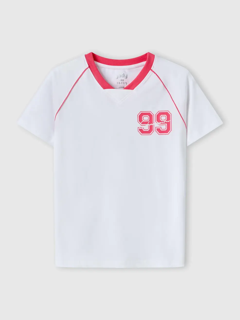 Bộ Đồ Kid Cổ Tim Sporty - Trắng 001 - 140