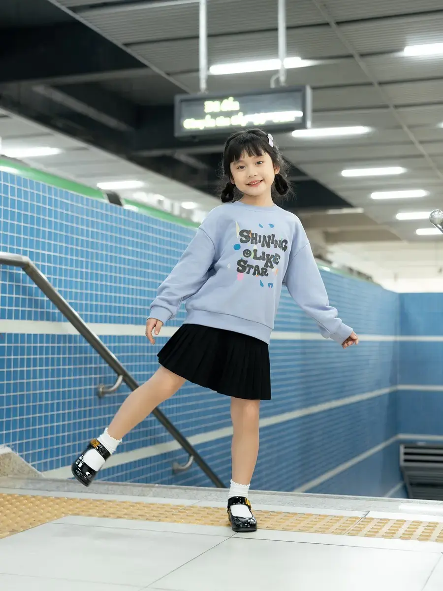 Áo nỉ kid Like star - Tím - 2