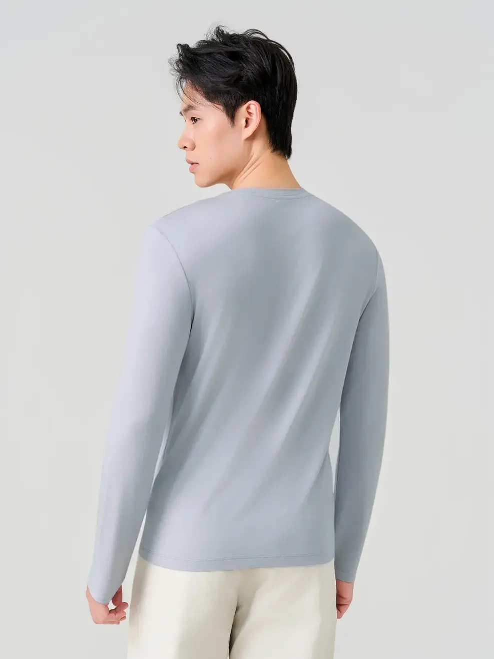 Áo Phông Nam Dài Tay Cổ Tròn Tfs - Xám 004 - M