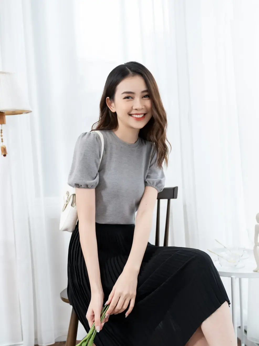 Chân dập ly - Đen - S
