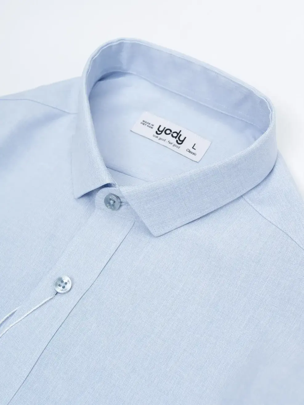 Áo Sơ Mi Cafe Dài Tay Phom Regular (SMM3010) - Phối Màu Xanh Da Trời 057 - M