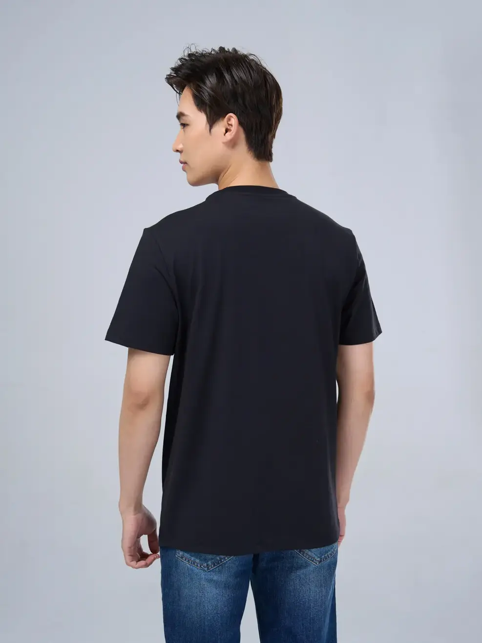 Áo thun nam in yody basic - Đen - XL