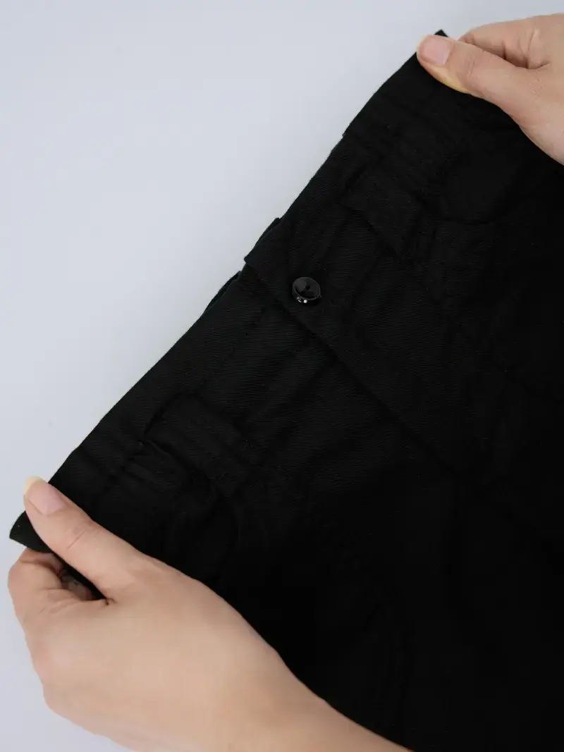 Quần Shorts Bé Gái Túi Ốp - Đen 001 - 2-3