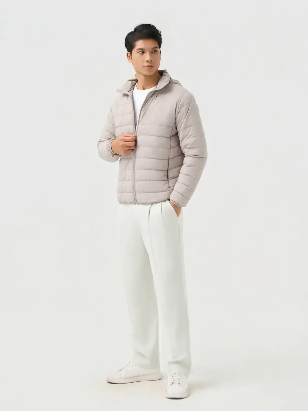 Áo Phao Nam Mũ Ẩn 4S.Plus - Nâu 137 - M