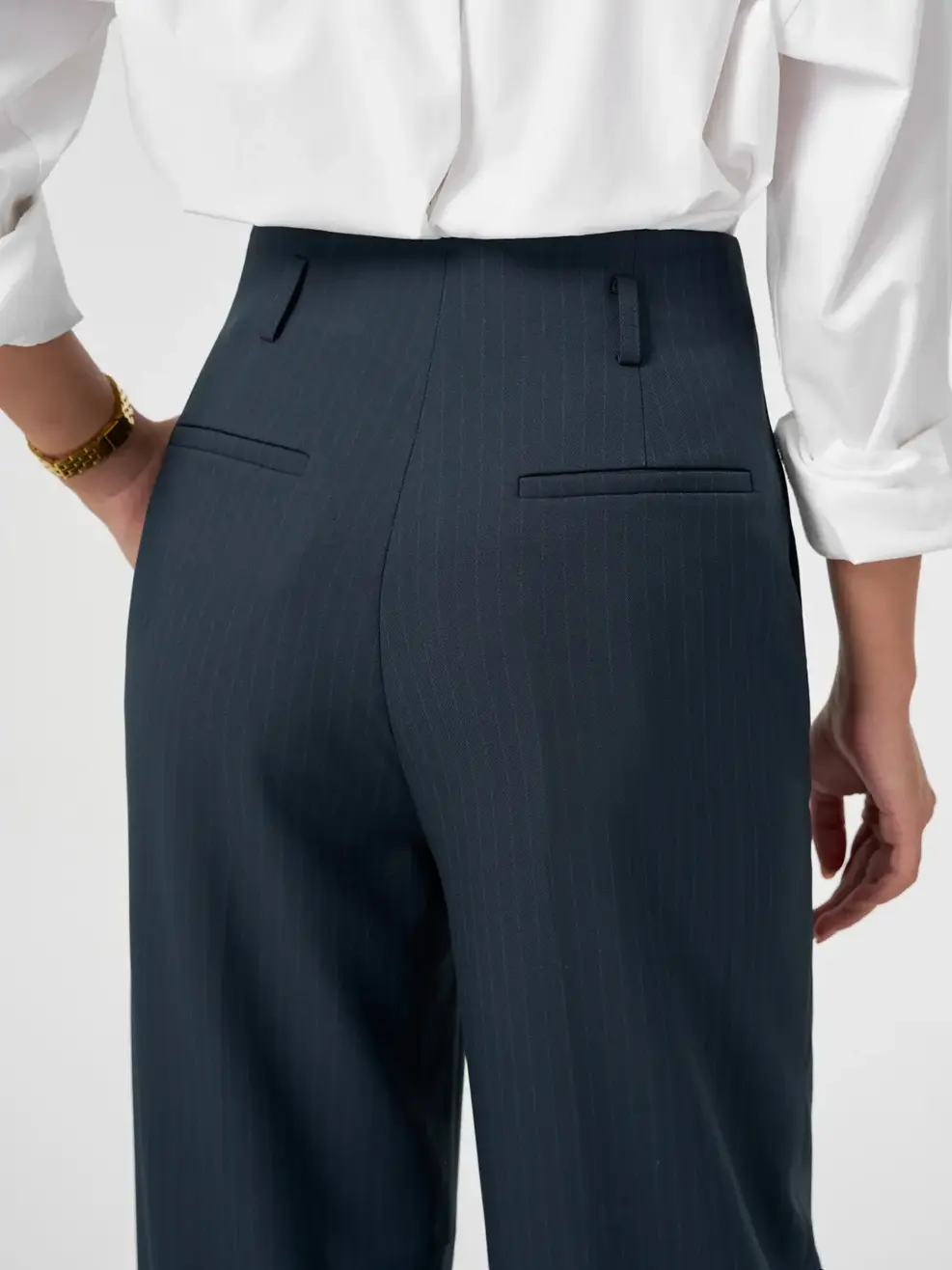 Quần Nữ Suông Cạp Liền Cao Tôn Dáng - Kẻ Tím Than 135 - S