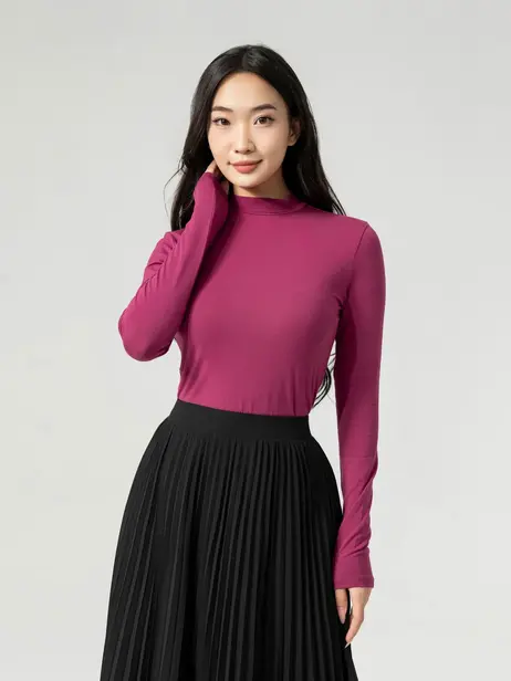 Áo Thu Đông Nữ Giữ Nhiệt Cổ 3cm