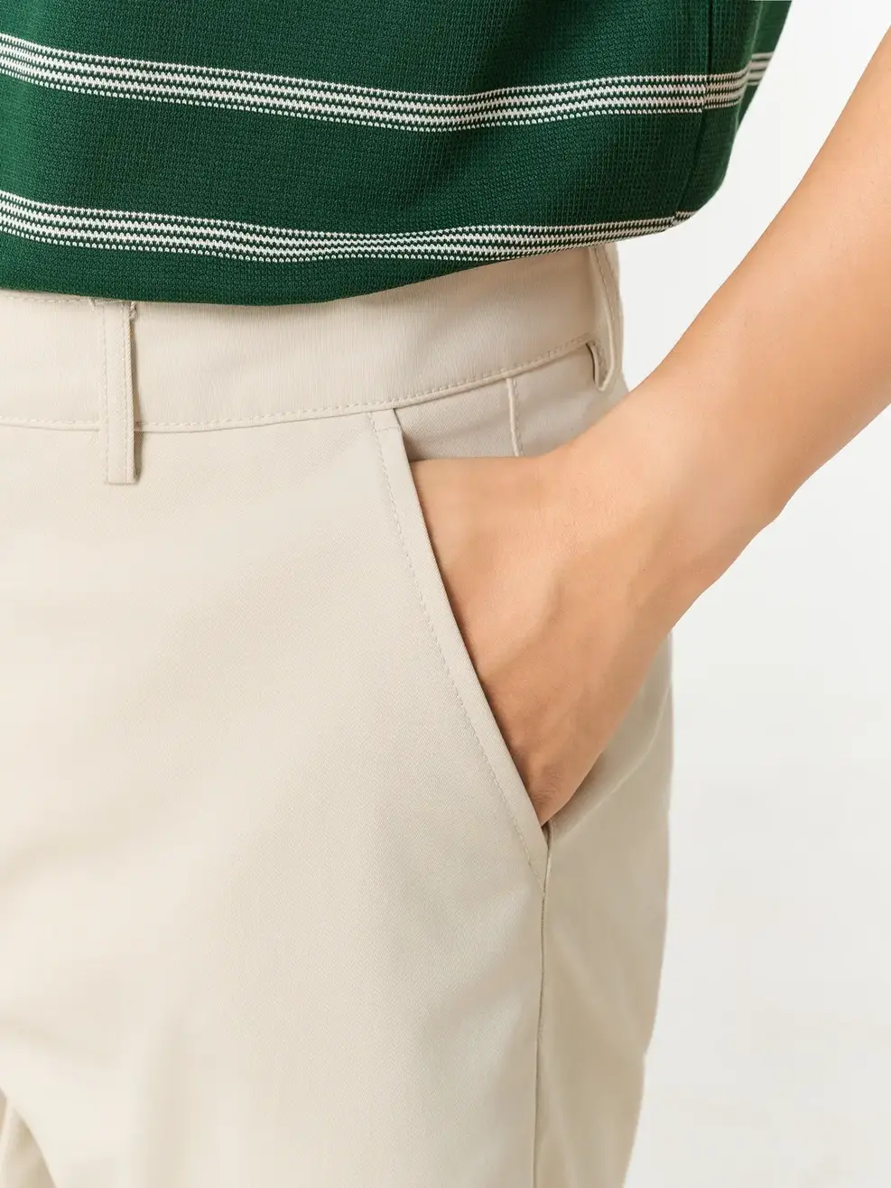 Quần Shorts nam cơ bản phối dây dệt -  Be 236 - 29
