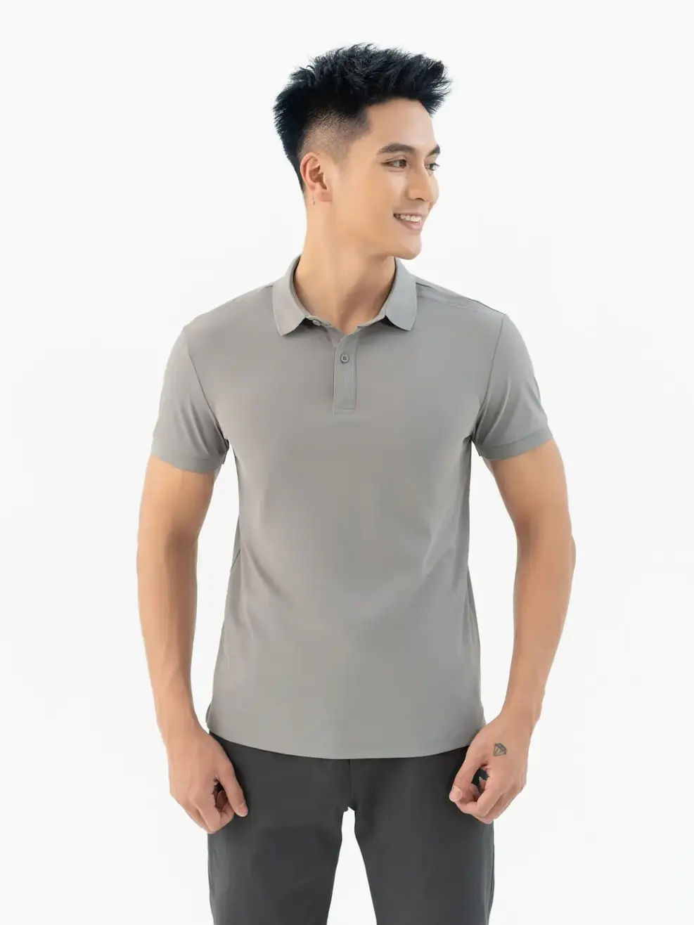 Polo Nam Yody Sport Airycool In Nẹp - Ghi - M