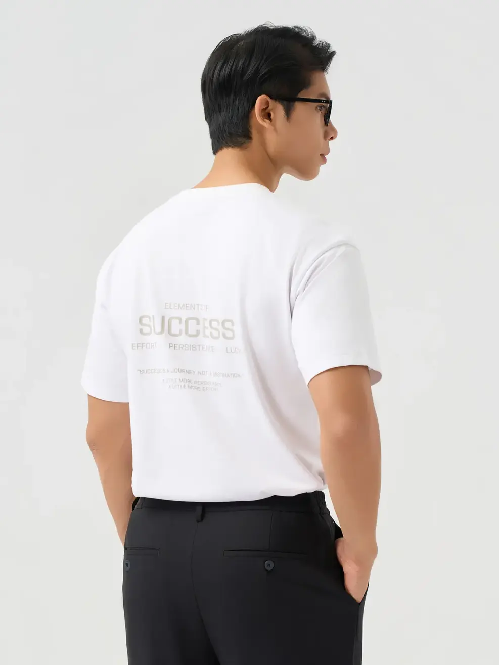 Áo Phông Nam Relax In Chữ - Trắng 001 - M