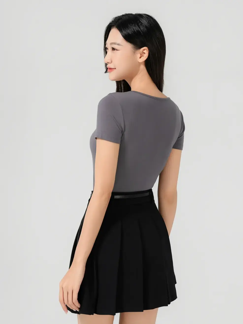 T-shirt Nữ  Cổ Rộng Crotop - Xám - S