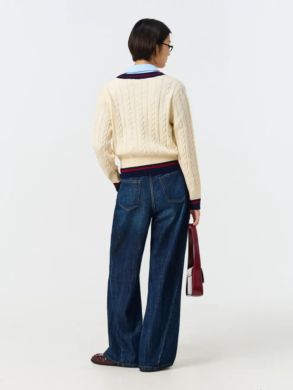 Áo Len Nữ Cardigan Nẹp Phối Màu - Combo Be 091 - S