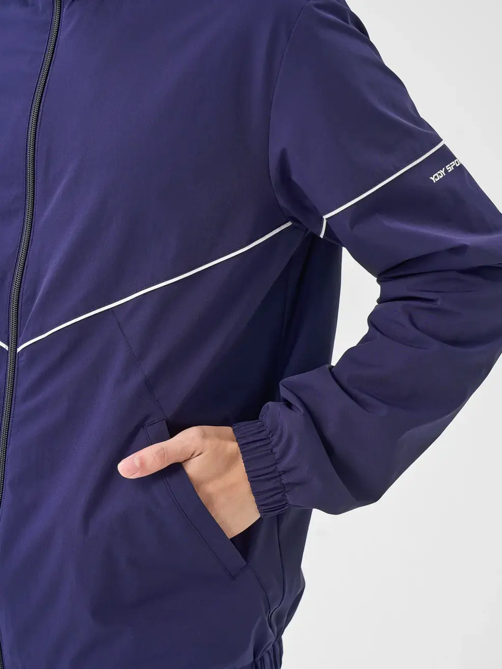 Bộ Đồ Thể Thao Nam Gió Phối Sọc - Navy 2 - M