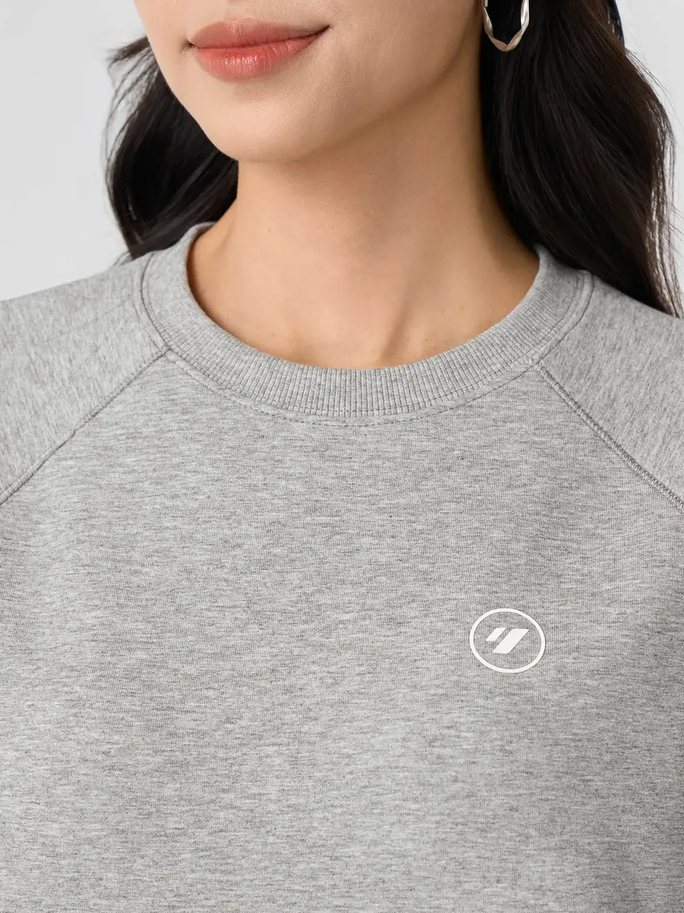 Bộ Đồ Nữ Tay Raglan - Melange xám 52 - S