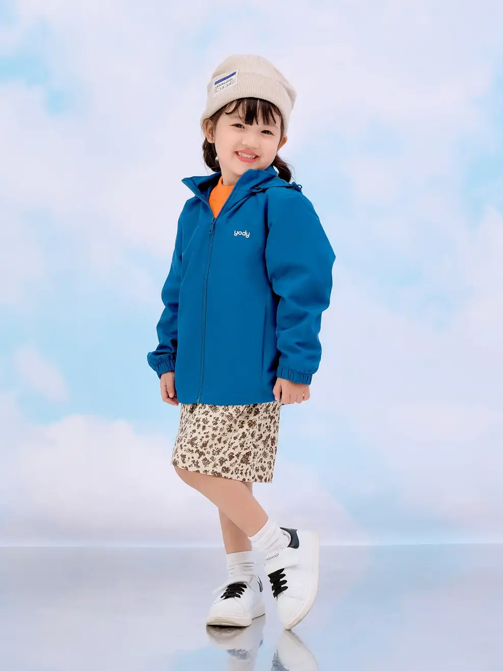 Áo khoác gió trẻ em trượt nước thông minh - Xanh than - 4-5