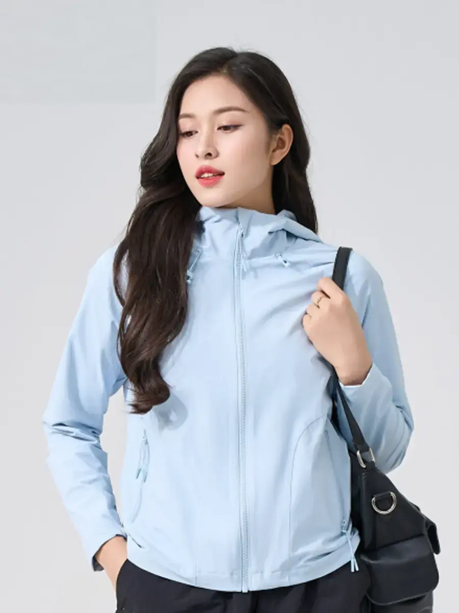 Áo Khoác Gió Co Giãn 4 Chiều - Xanh Da Trời 084 - S