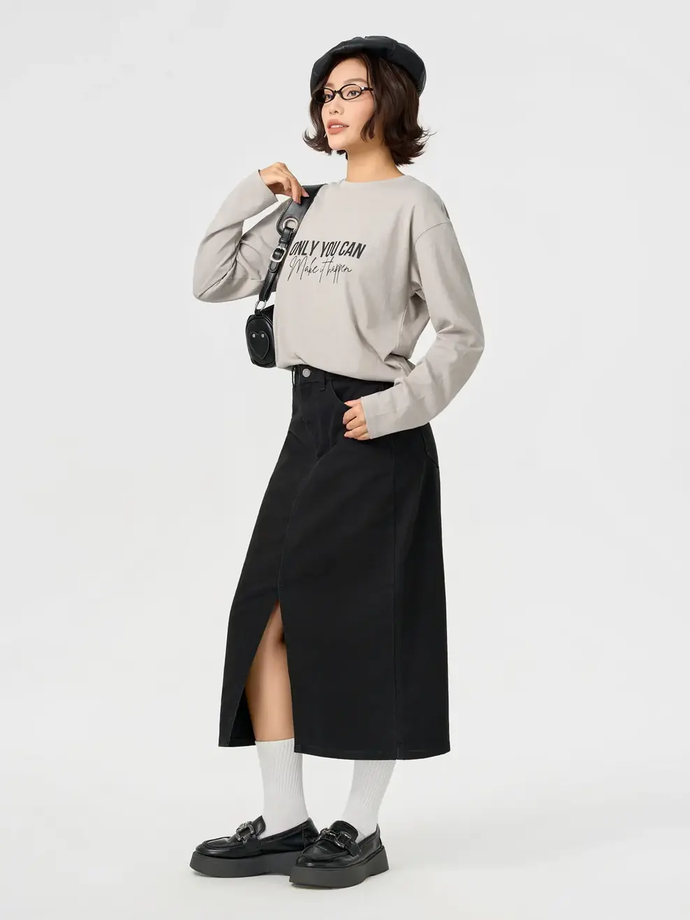 Áo Phông Dài Tay In Hình Thân Trước - Rêu 034 - S