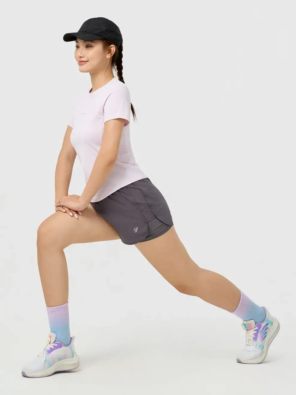 Quần Shorts Thể Thao Siêu Nhẹ 2 Lớp - Than chì 002 - S