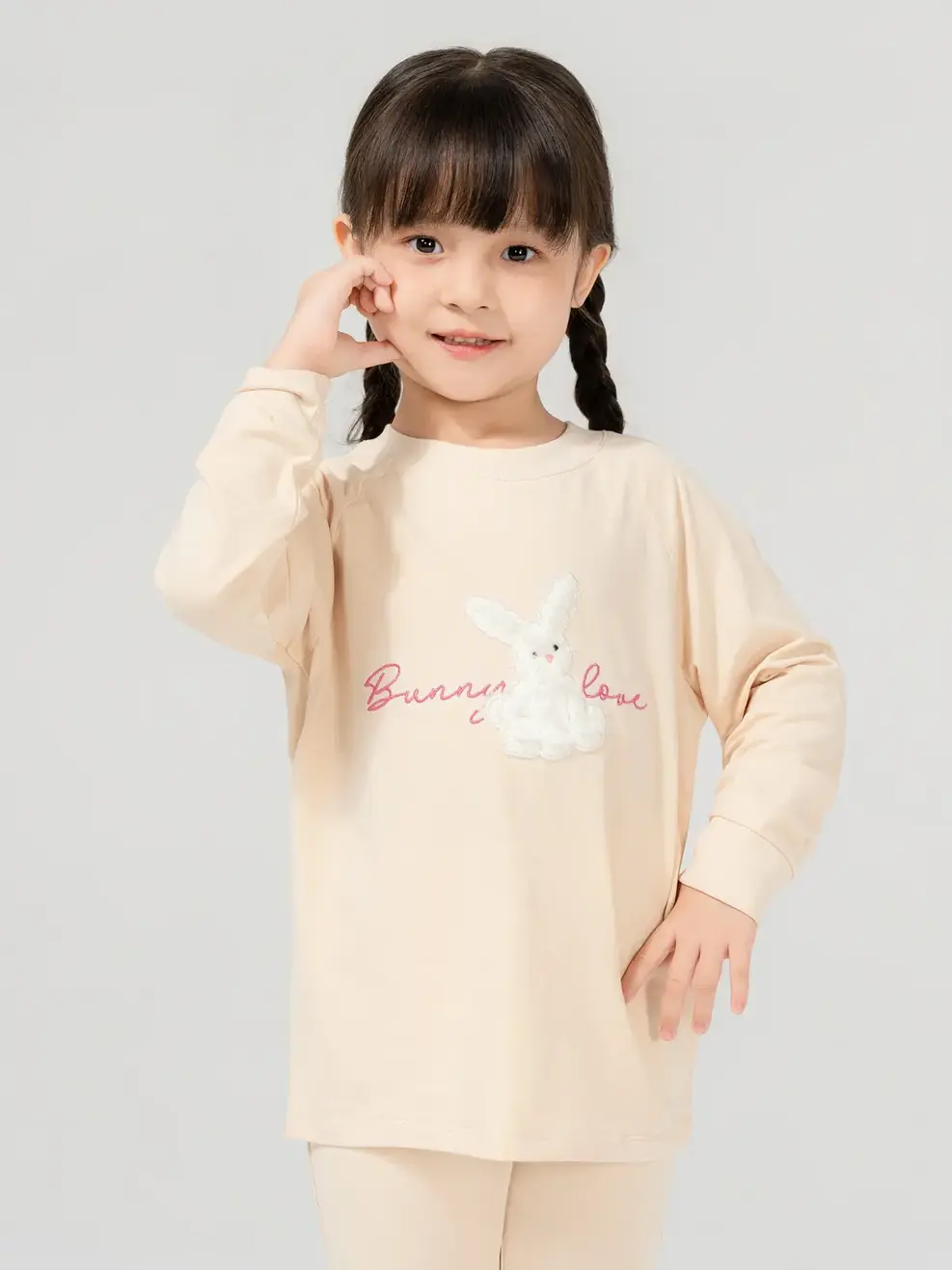 Bộ Đồ Thu Đông Trẻ Em Thỏ - Be - 2-3