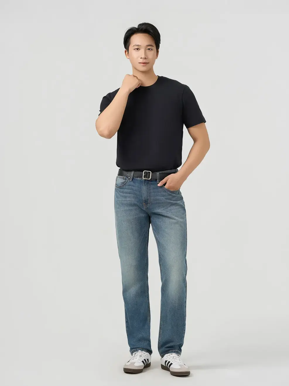 Áo Phông Basic Regular - ĐEN 002 - M