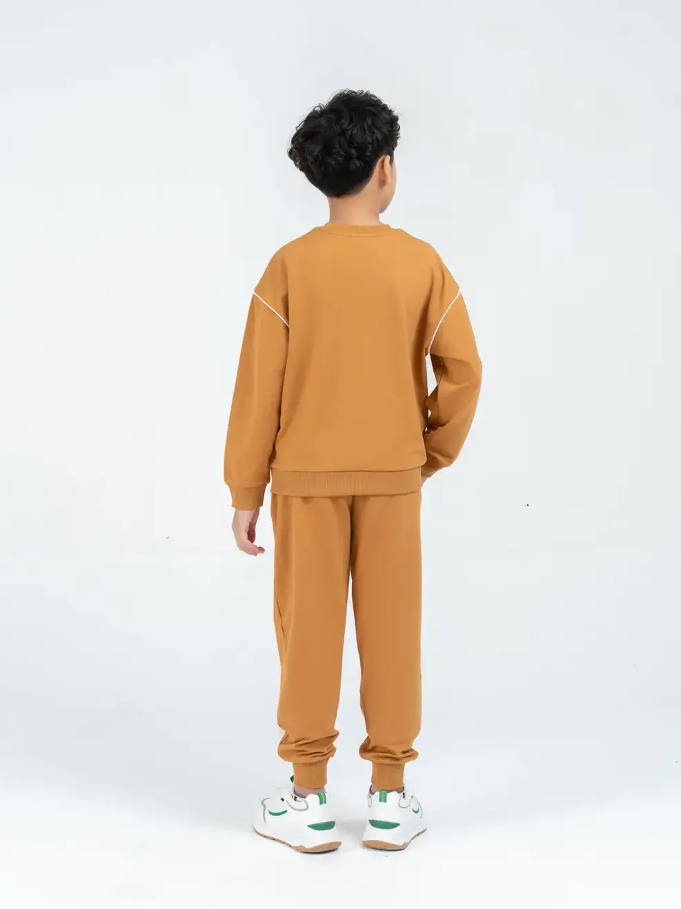 Bộ kid lớn phối viền - Nâu - 10