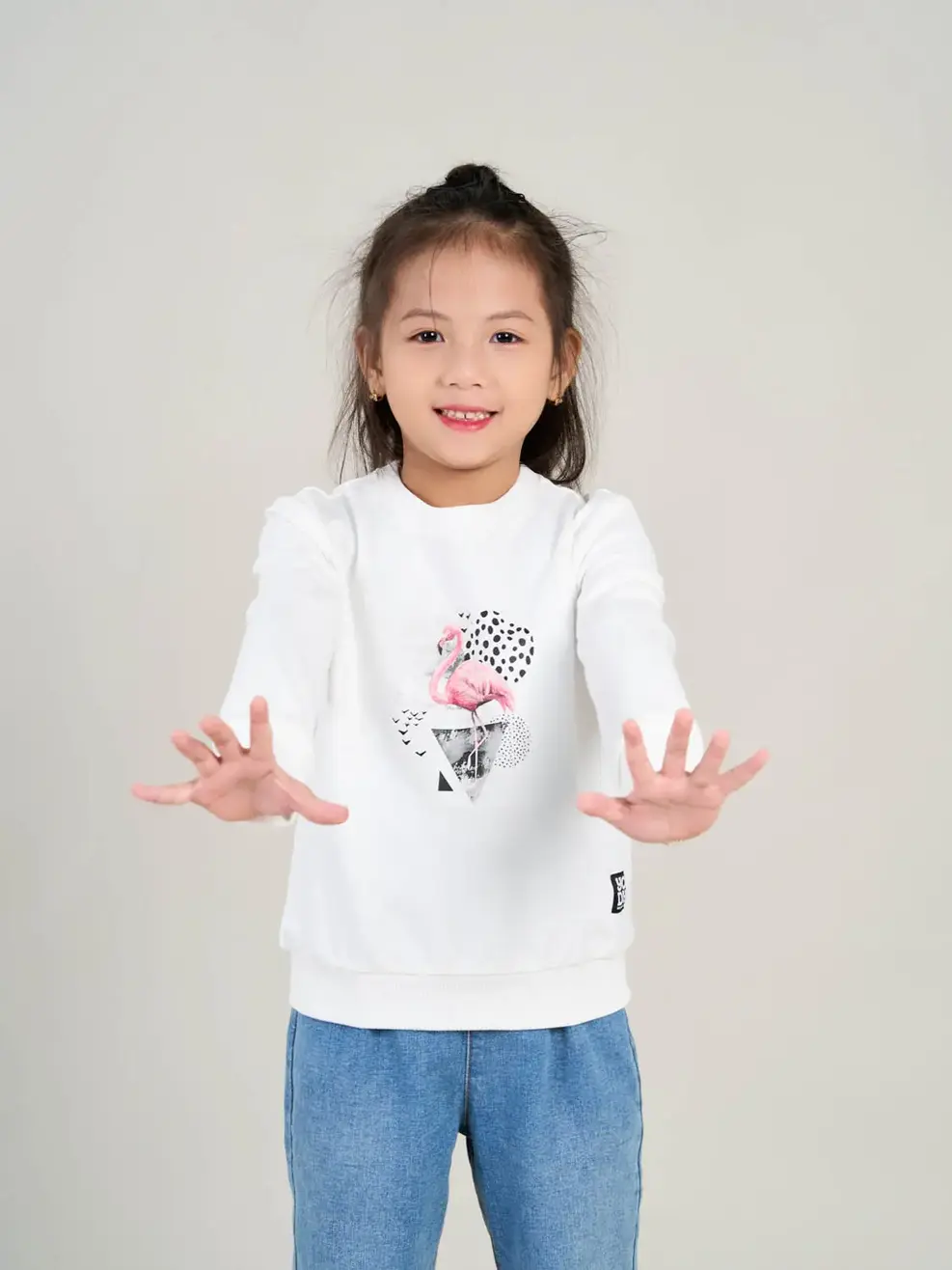 Áo kid flamingo - Trắng - 8