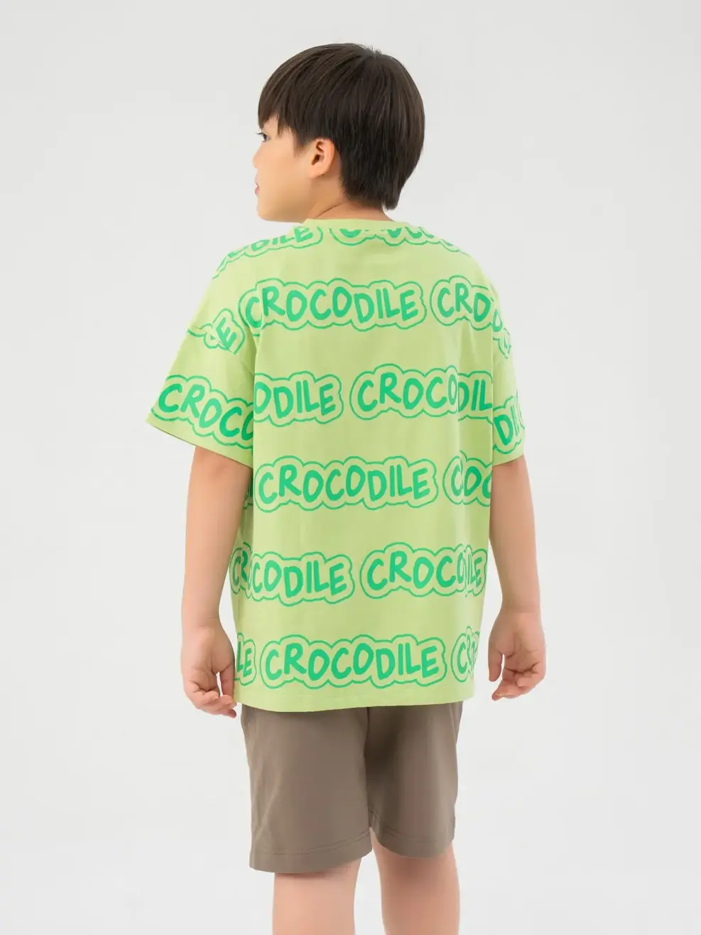 T-shirt Kid In Chữ Crocodile Cotton Usa - Xanh Lá - 8