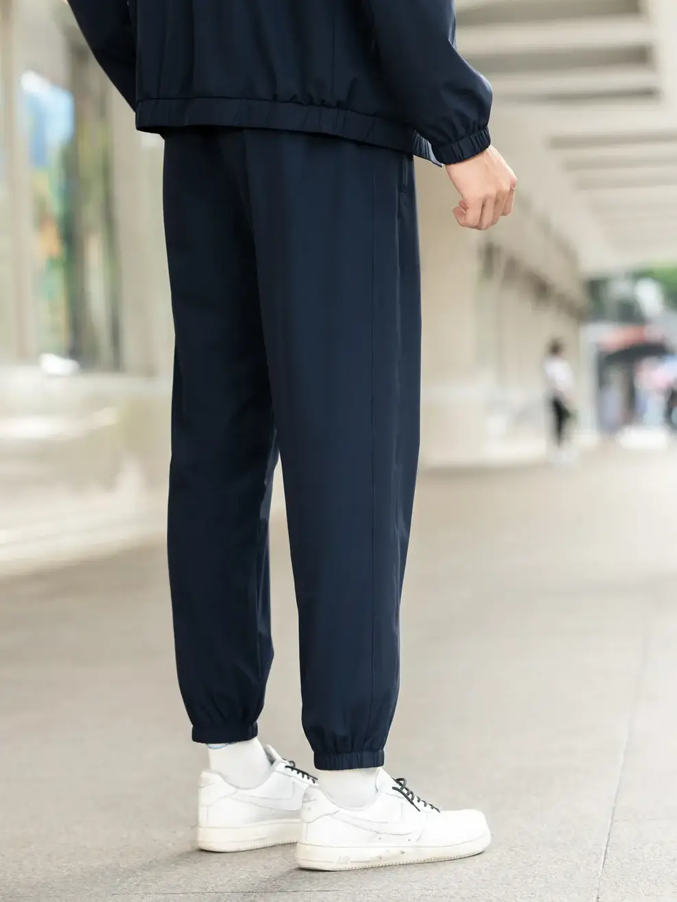 Bộ đồ thể thao nam gió cổ dựng - Navy - L