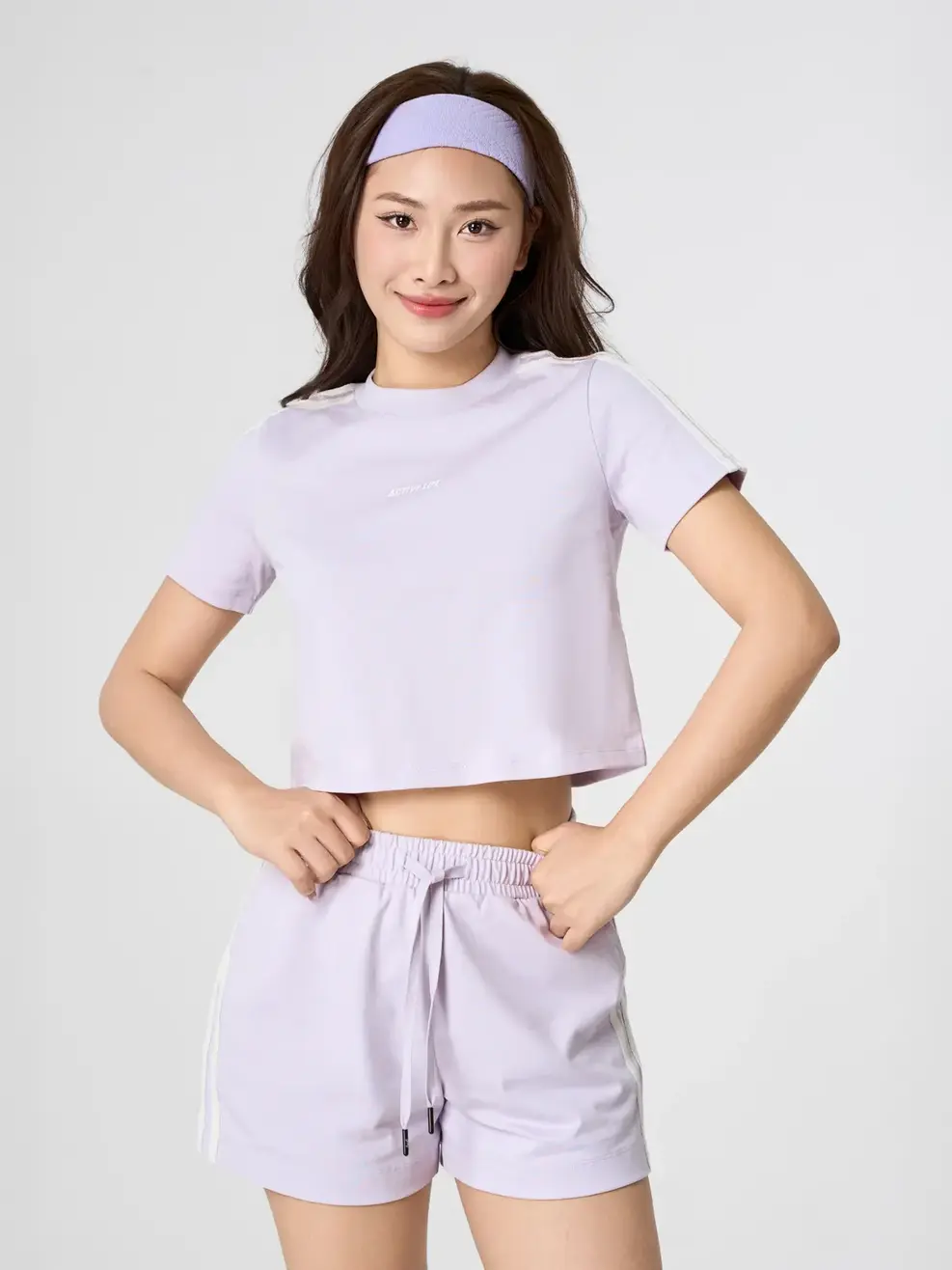 Bộ Đồ Phong Cách Thể Thao Phối Dây Dệt - Màu tím 002 - S