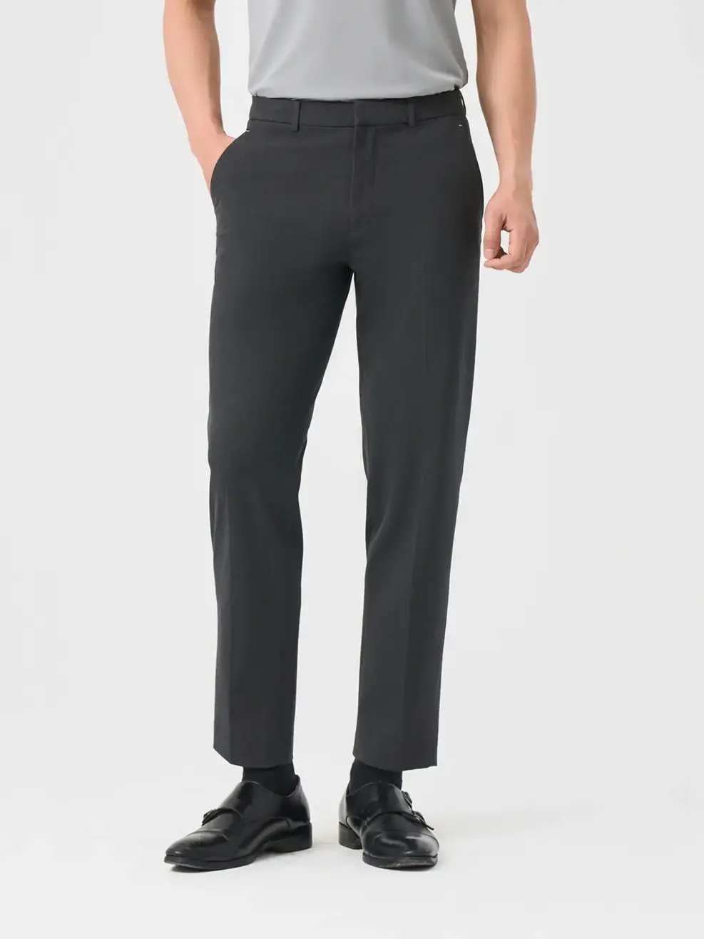 Quần Âu Nam Cạp Chun Ốp(qam7027) - Than chì 017 - 29