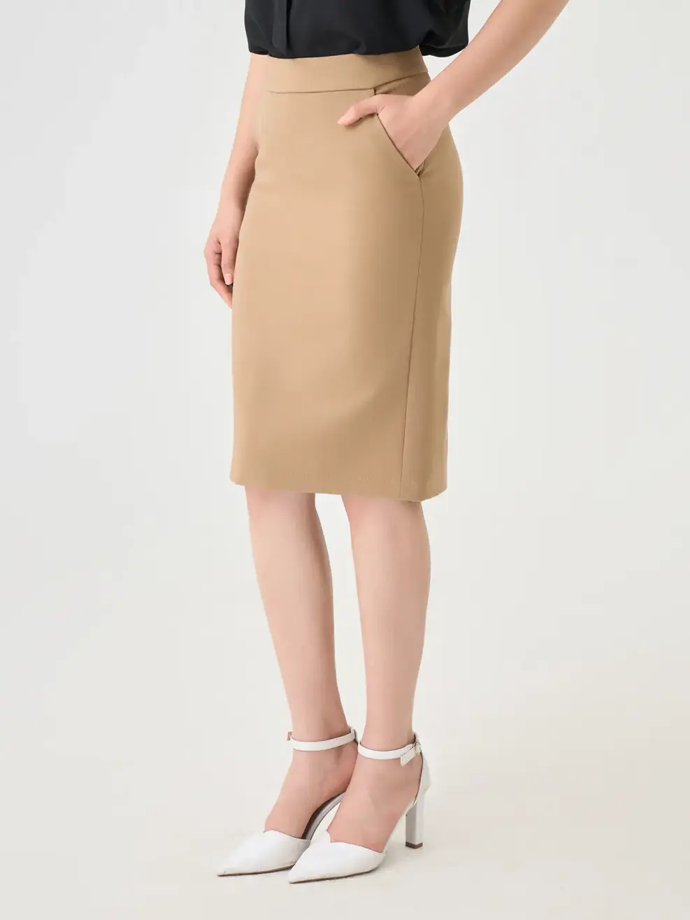 Chân Váy Nữ Dáng Ôm Túi Chéo - Nâu - S