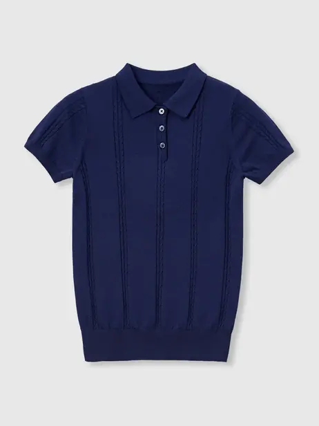Áo Len Polo Dệt Vặn Thừng
