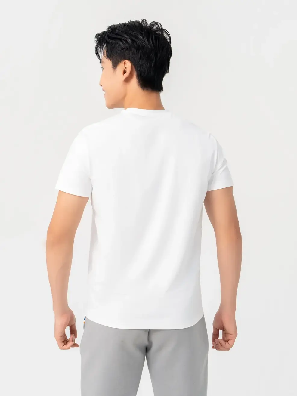 T-shirt Thể Thao Nam In Ngực Athletic - Trắng - L