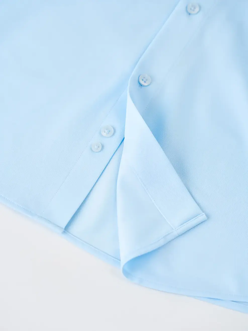 Áo Sơ-mi Nam Dài Tay Knit Túi Ngực - Xanh Da Trời 195 - XL