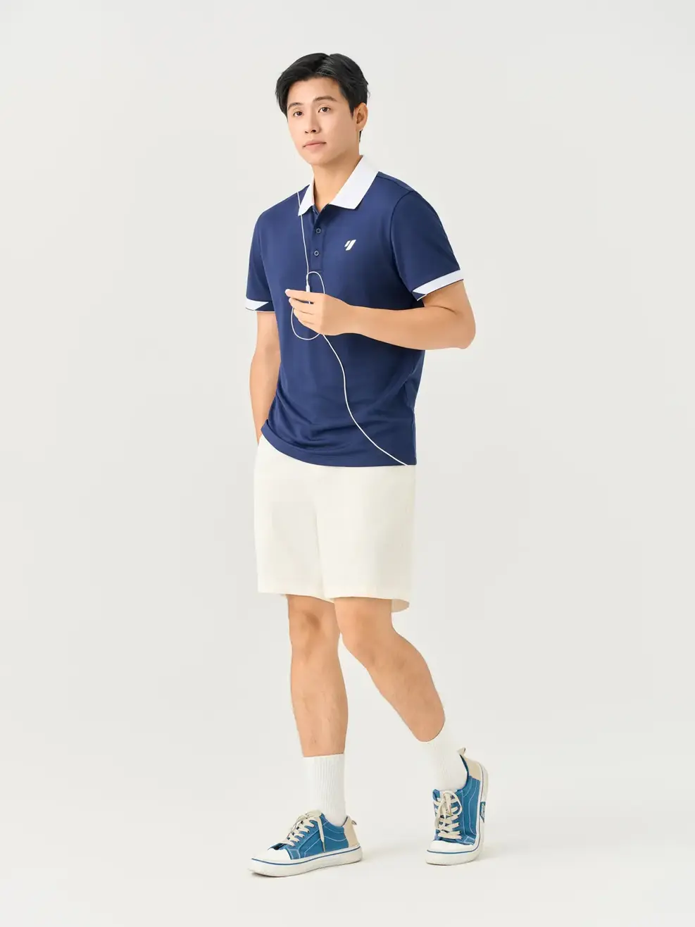 Áo Polo Nam Sport Phối Cổ - Navy 001 - M