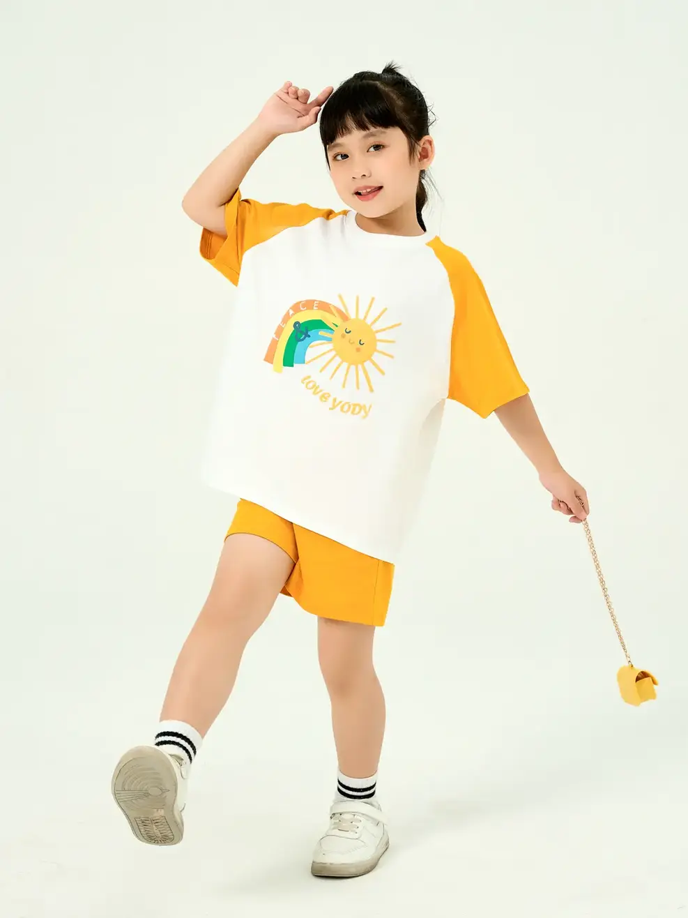 Bộ kid cầu vồng love yody - Vàng Chanh - 2