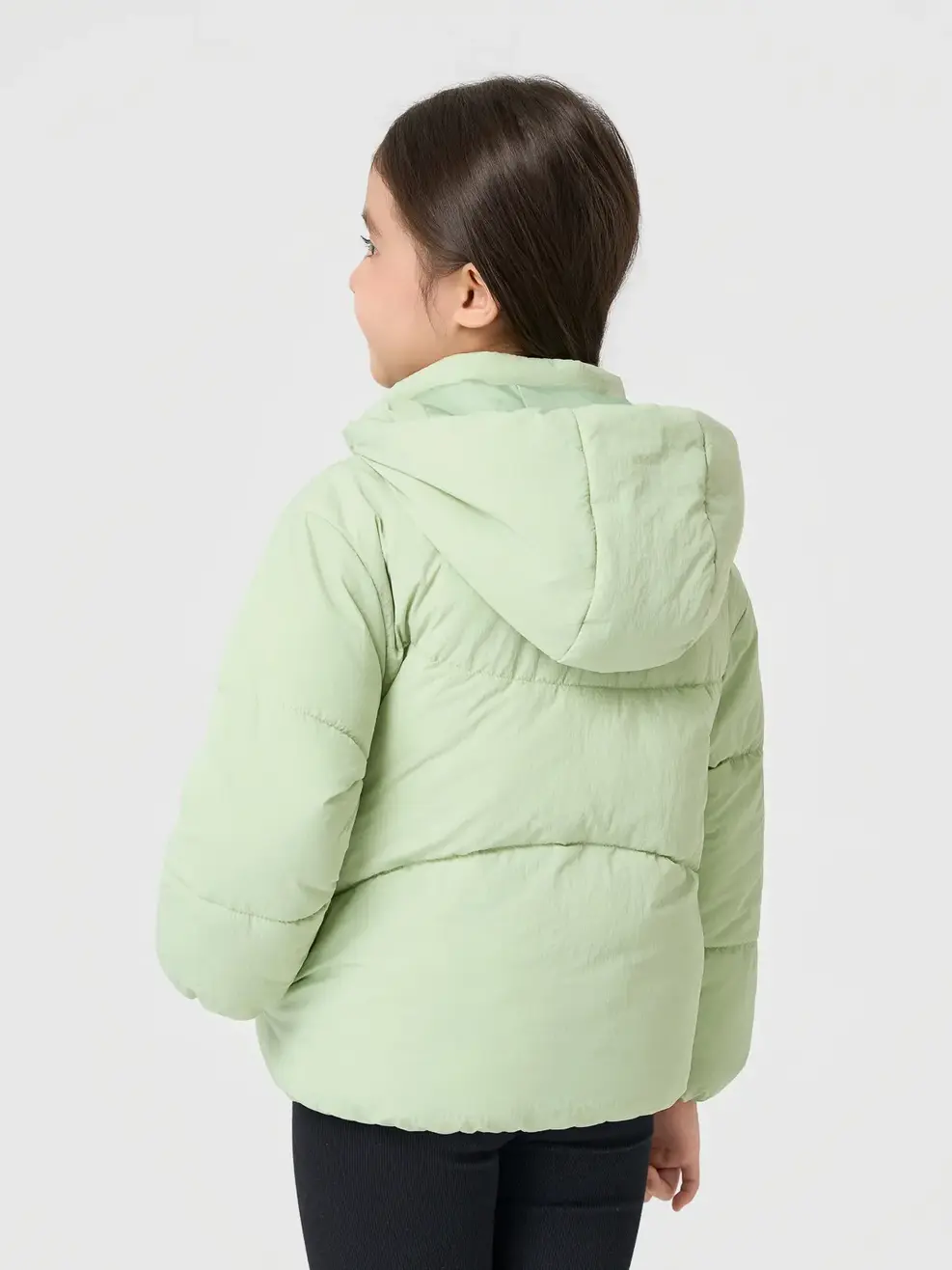 Áo Phao Kid Chần Bông Mũ Liền - Xanh Lá 096 - 110